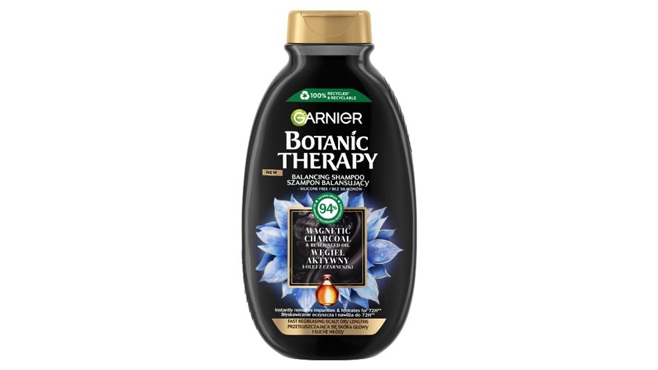 Szampon do włosów z oczyszczającym węglem i olejem z czarnuszki Garnier Botanic Therapy